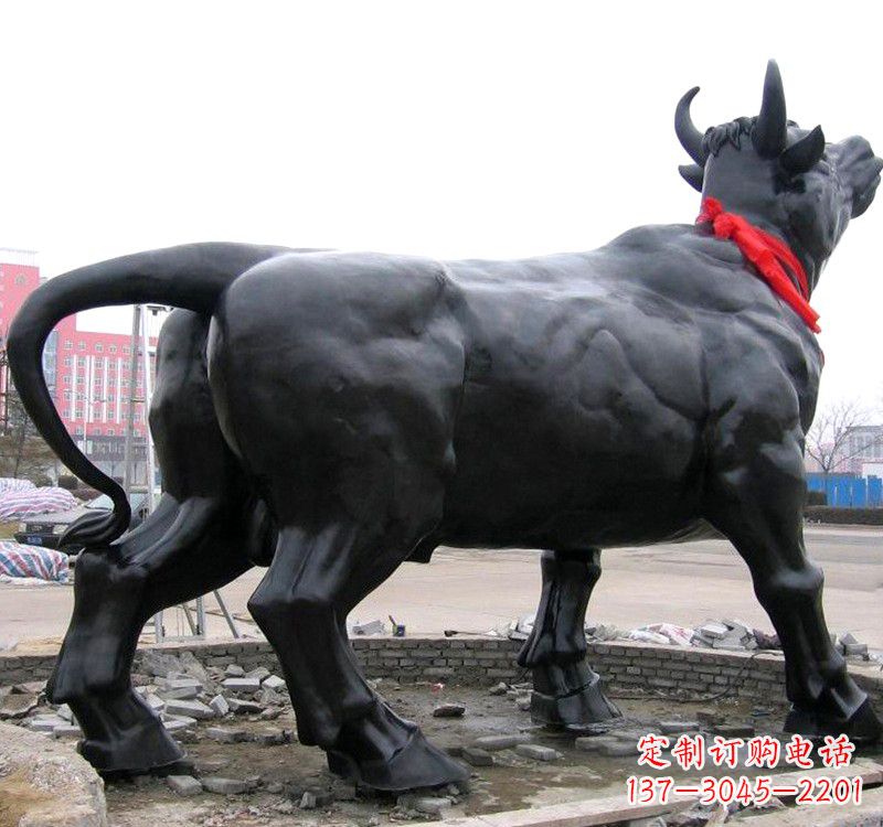 运城昂头的铜雕水牛
