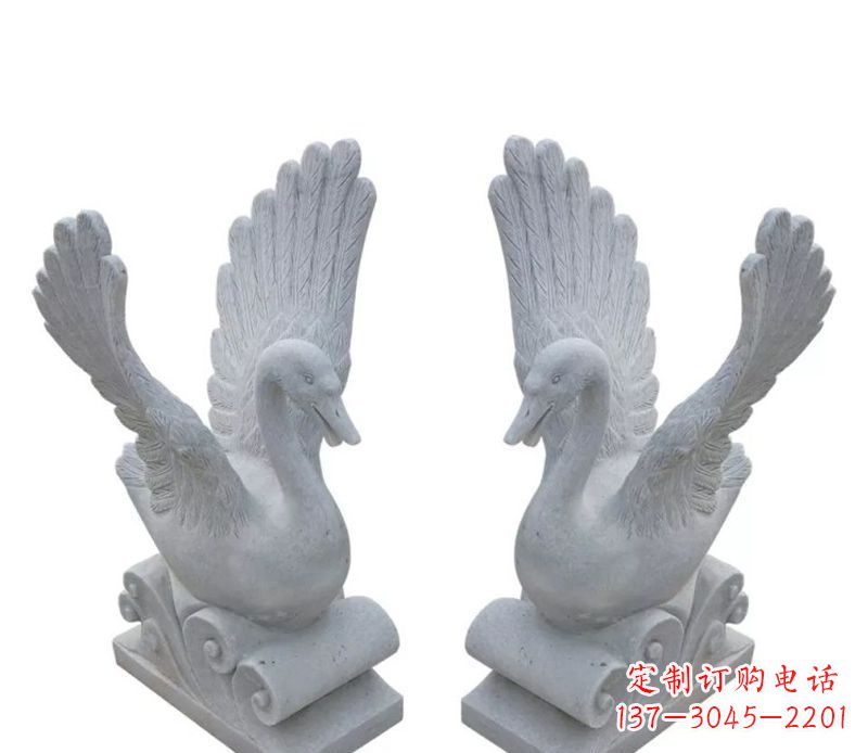 运城白天鹅石雕