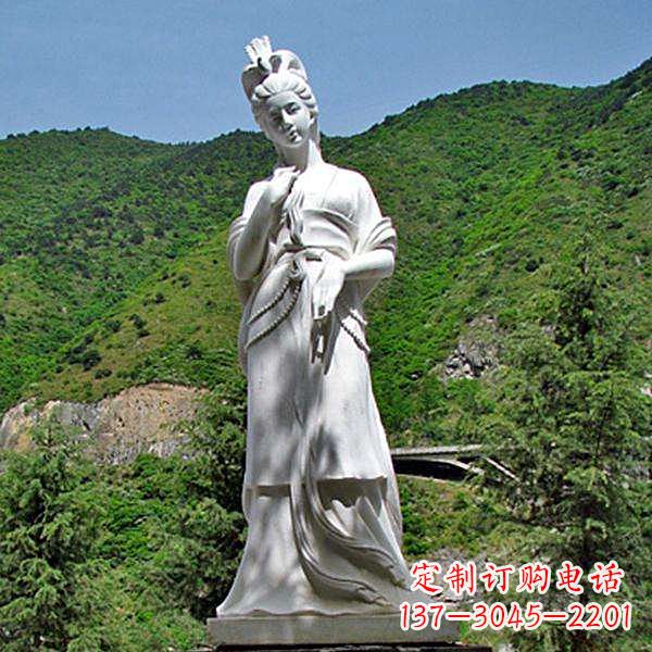 运城褒姒汉白玉石雕像-中国古代(西周时期)美女雕塑