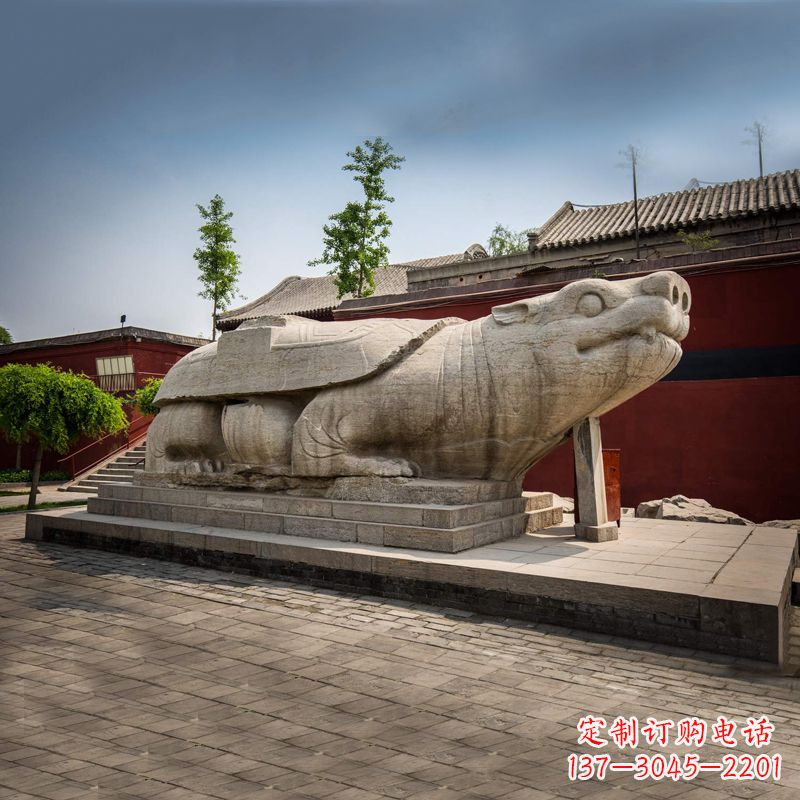 运城赑屃身上有佛的雕塑-寺庙景点广场神兽动物雕塑