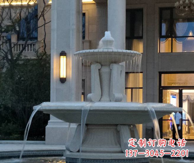 运城别墅景观小区喷泉石雕