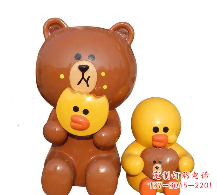 运城玻璃钢布朗熊和可妮兔