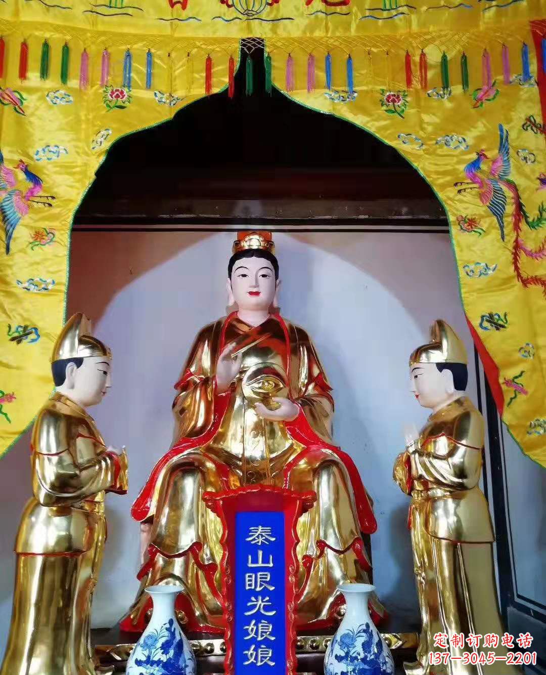 运城玻璃钢彩绘佛像雕塑寺庙景观雕塑 