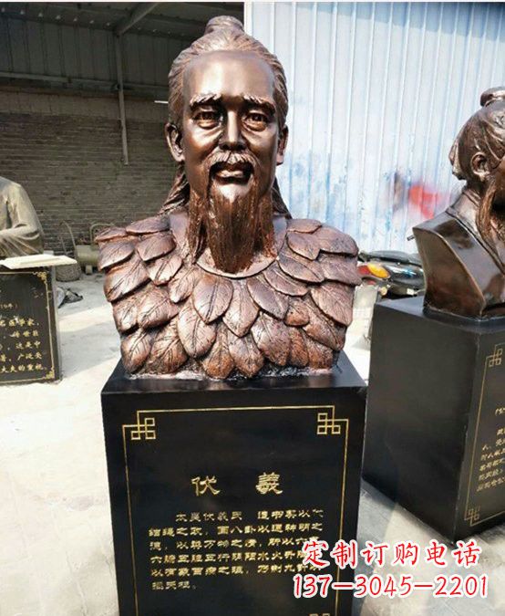 运城玻璃钢仿铜伏羲头像
