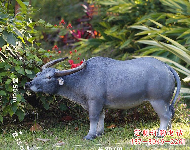 运城玻璃钢仿真水牛雕塑