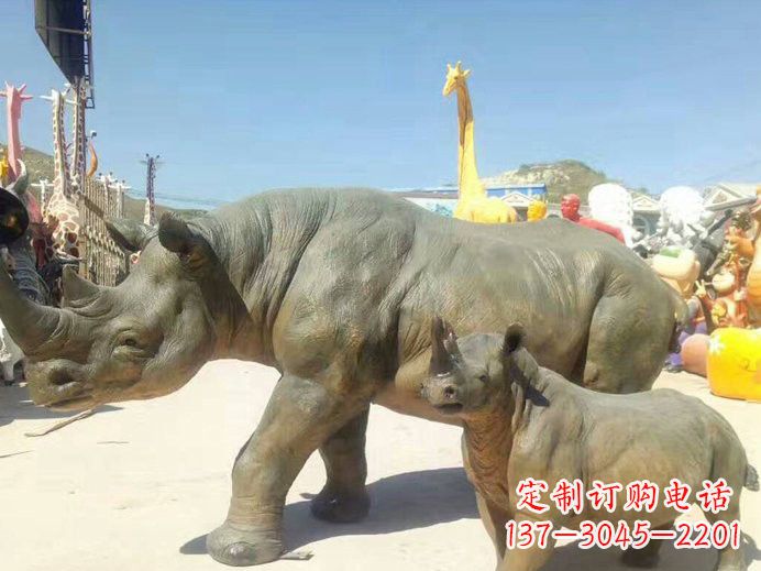 运城玻璃钢仿真犀牛