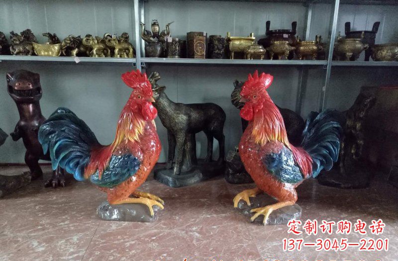 运城玻璃钢公鸡雕塑