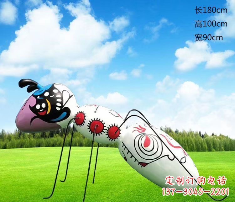 运城玻璃钢公园彩绘蚂蚁雕塑