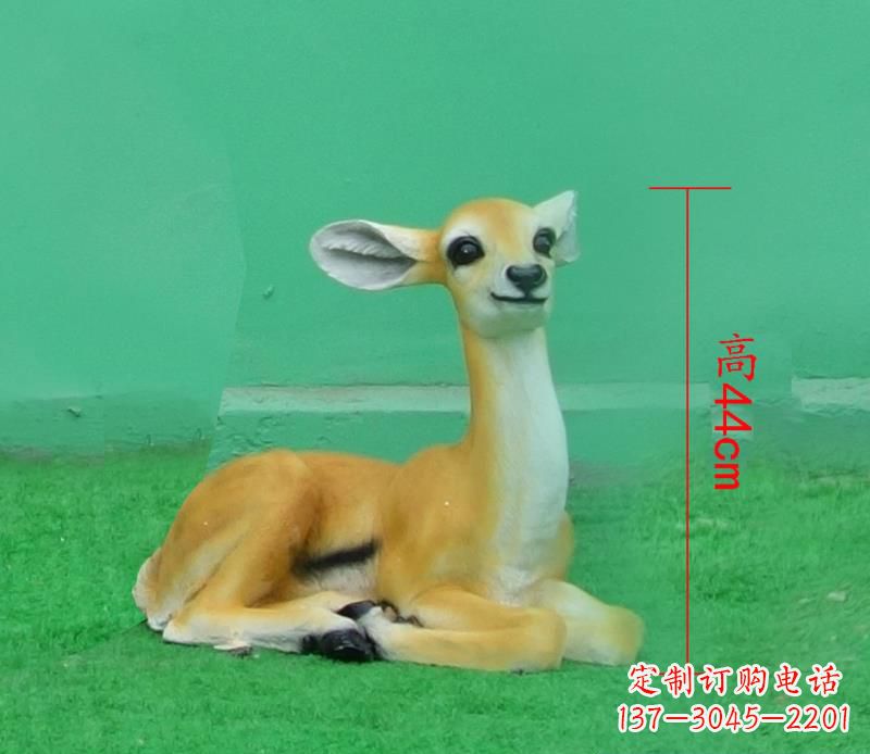 运城玻璃钢公园仿真动物羚羊雕塑