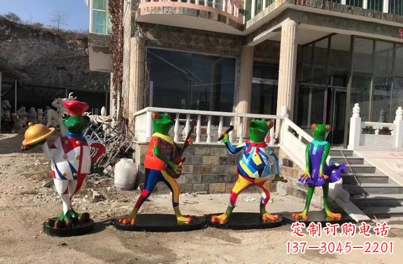 运城玻璃钢卡通青蛙雕塑