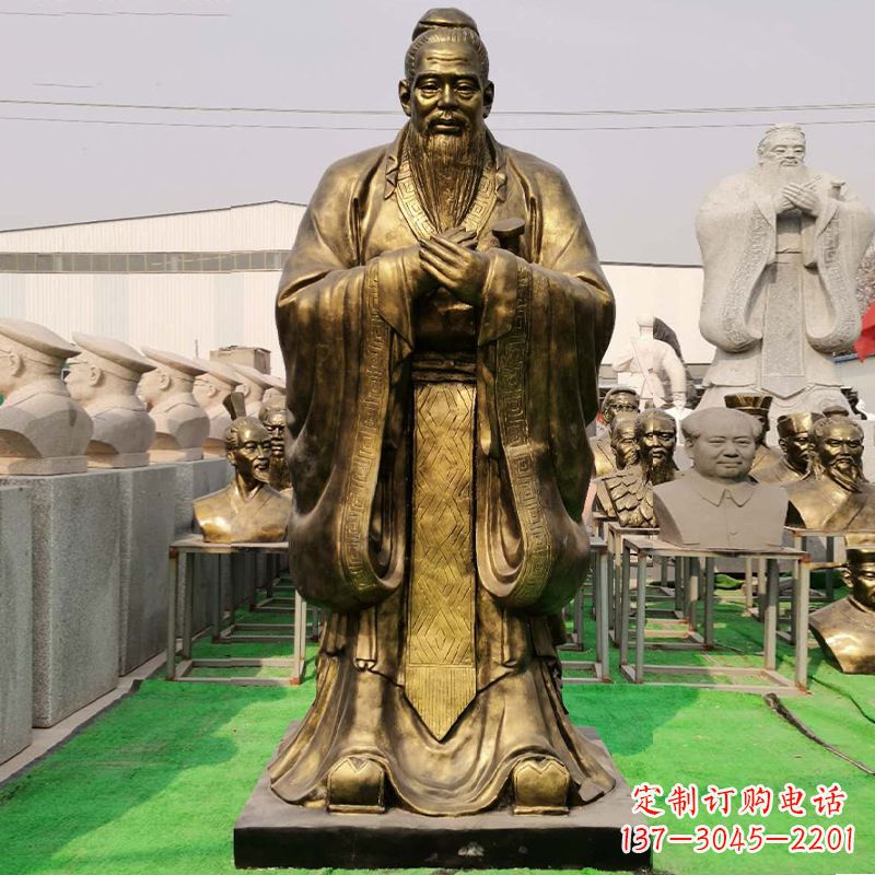 运城玻璃钢孔子雕塑