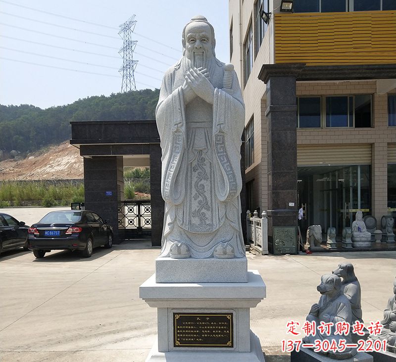 运城玻璃钢孔子像雕塑