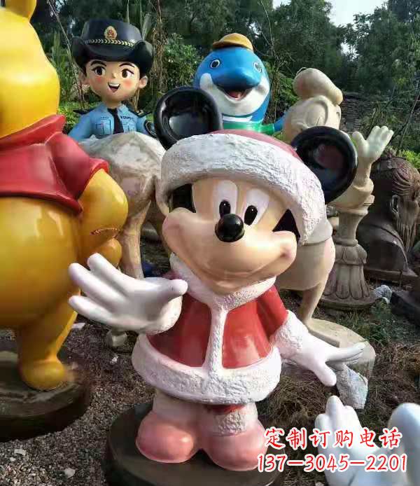 运城玻璃钢米老鼠和唐老鸭卡通动物雕塑
