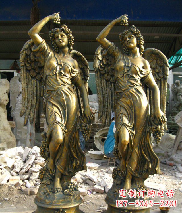 运城玻璃钢四季女神仿铜人物雕塑