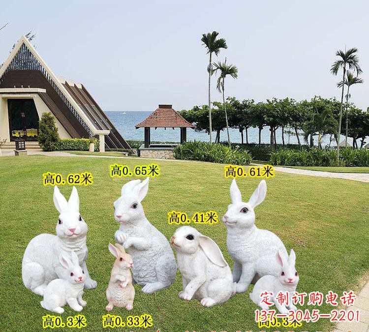 运城玻璃钢兔子雕塑