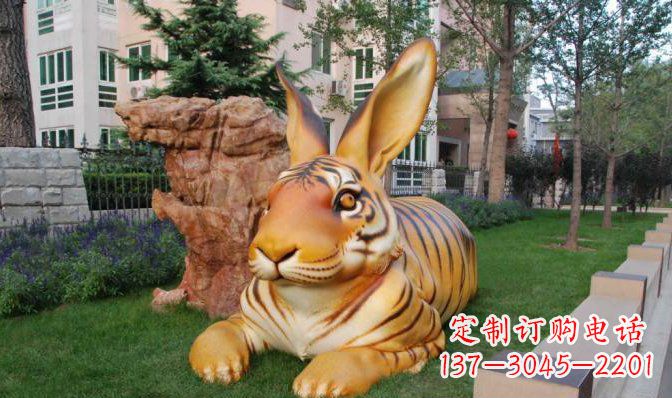 运城玻璃钢兔子雕塑 (2)