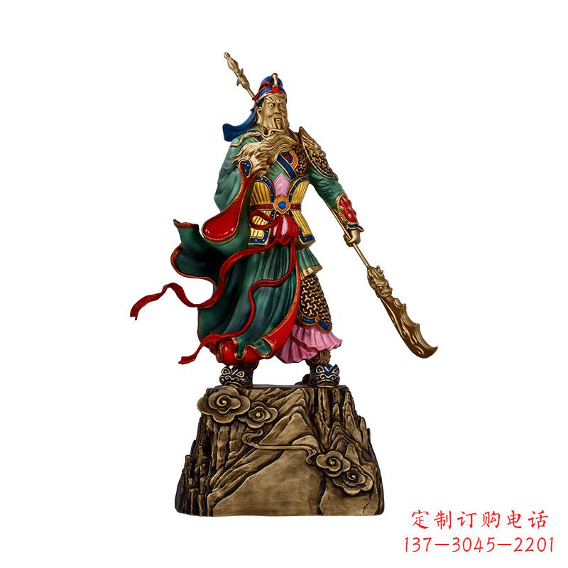 运城玻璃钢武财神关羽雕塑