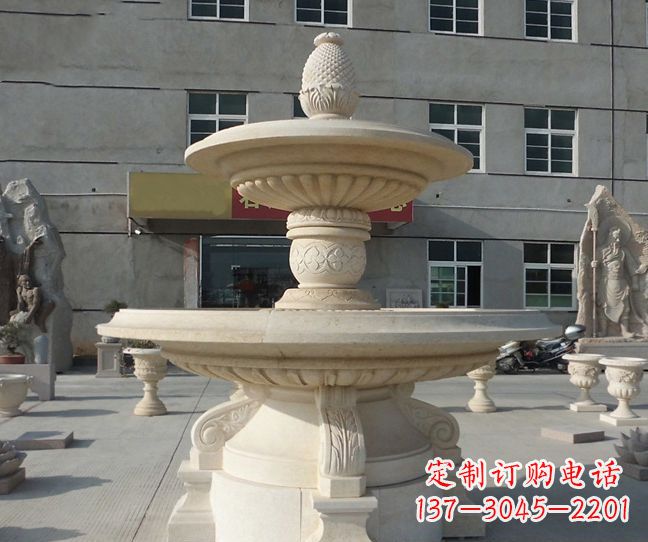 运城菠萝式喷泉小区景观石雕