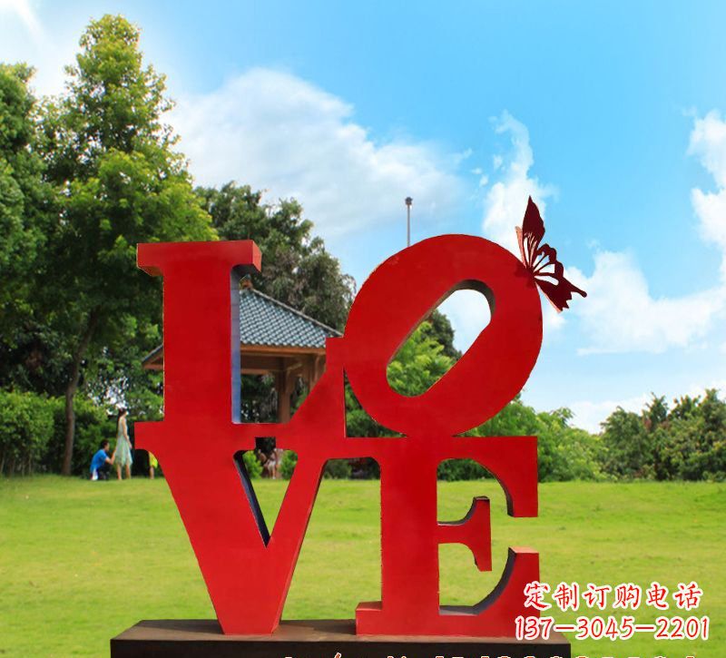 运城不锈钢love景观雕塑222