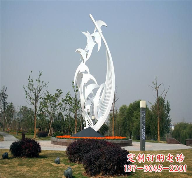 运城不锈钢爱心大雁雕塑
