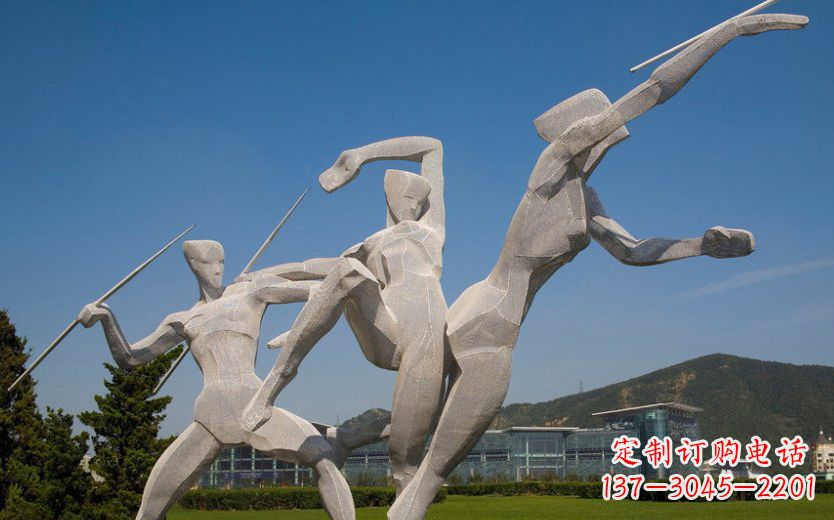 运城不锈钢标枪运动雕塑