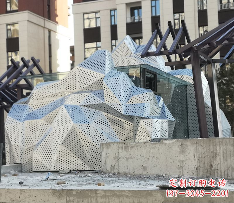 运城不锈钢别墅假山景观雕塑