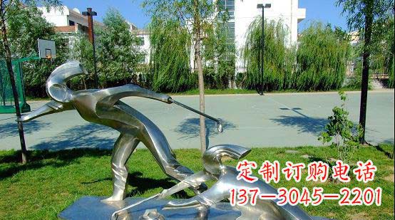 运城不锈钢冰壶运动雕塑