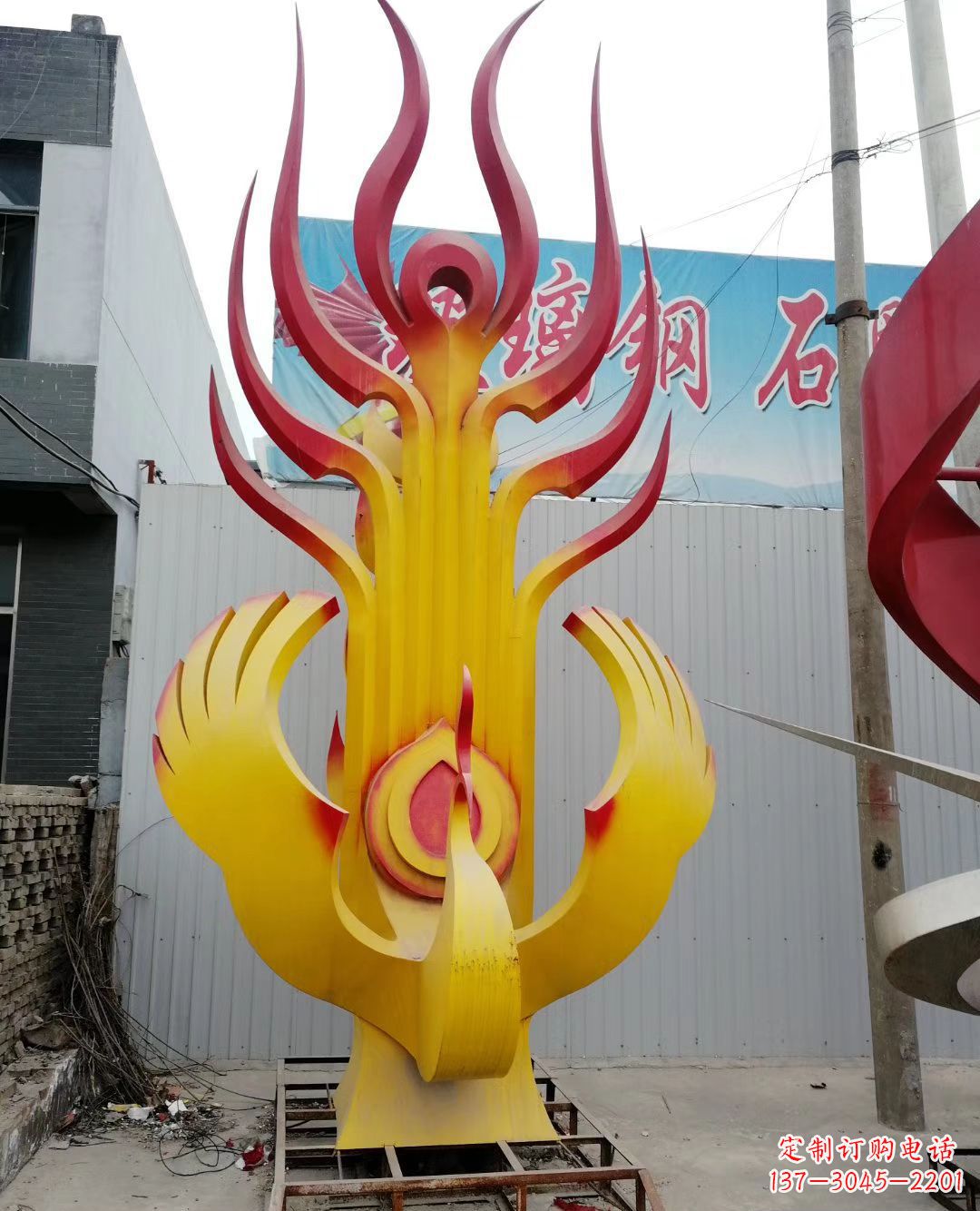 运城不锈钢彩色凤凰雕塑