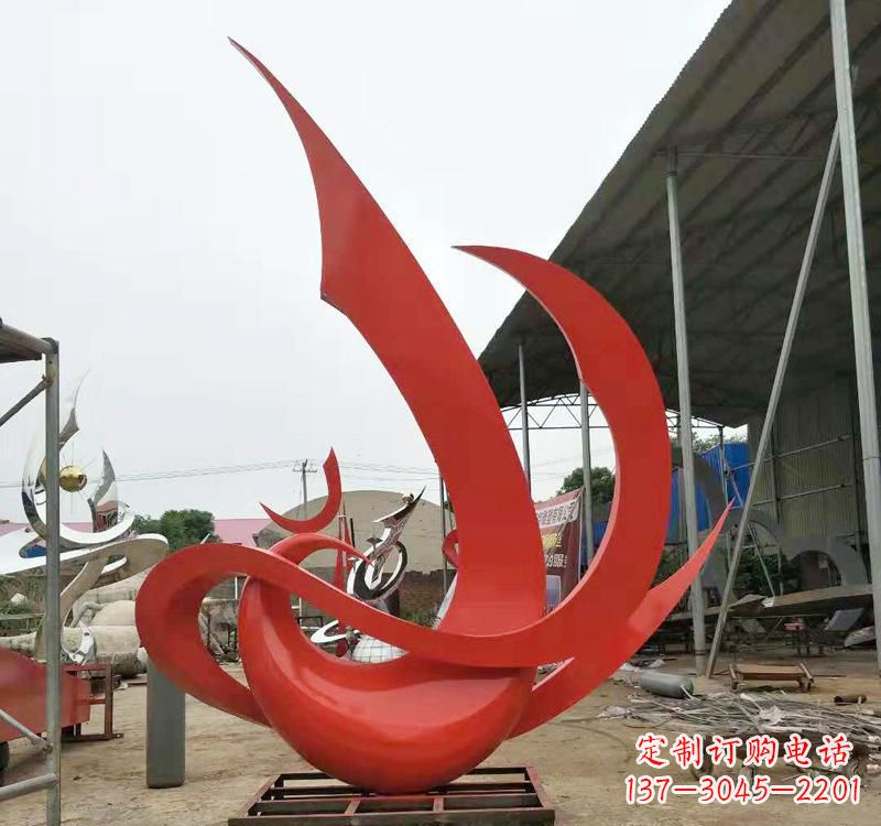 运城不锈钢彩色凤凰雕塑2