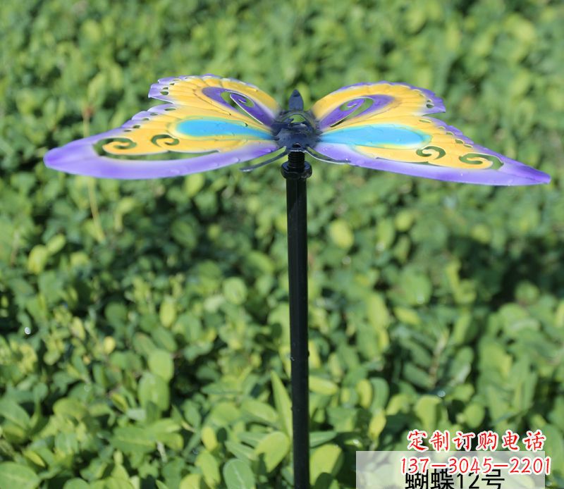 运城不锈钢彩色园林蝴蝶雕塑