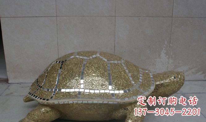 运城不锈钢彩银乌龟公园景观雕塑