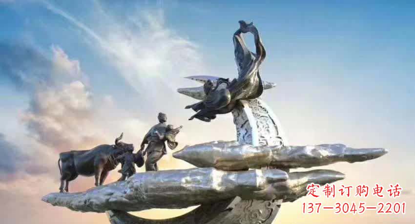 运城不锈钢嫦娥奔月典故雕塑