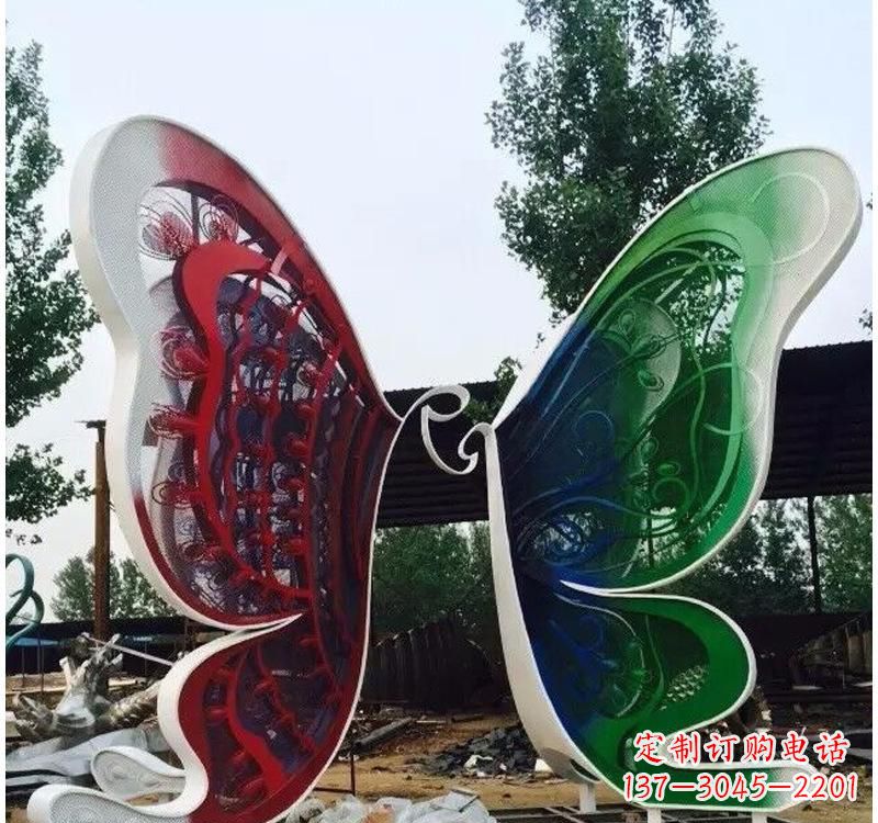运城不锈钢城市彩色蝴蝶雕塑