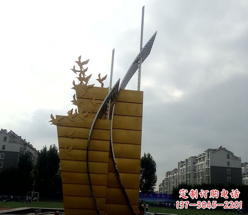 运城不锈钢城市帆船起航雕塑