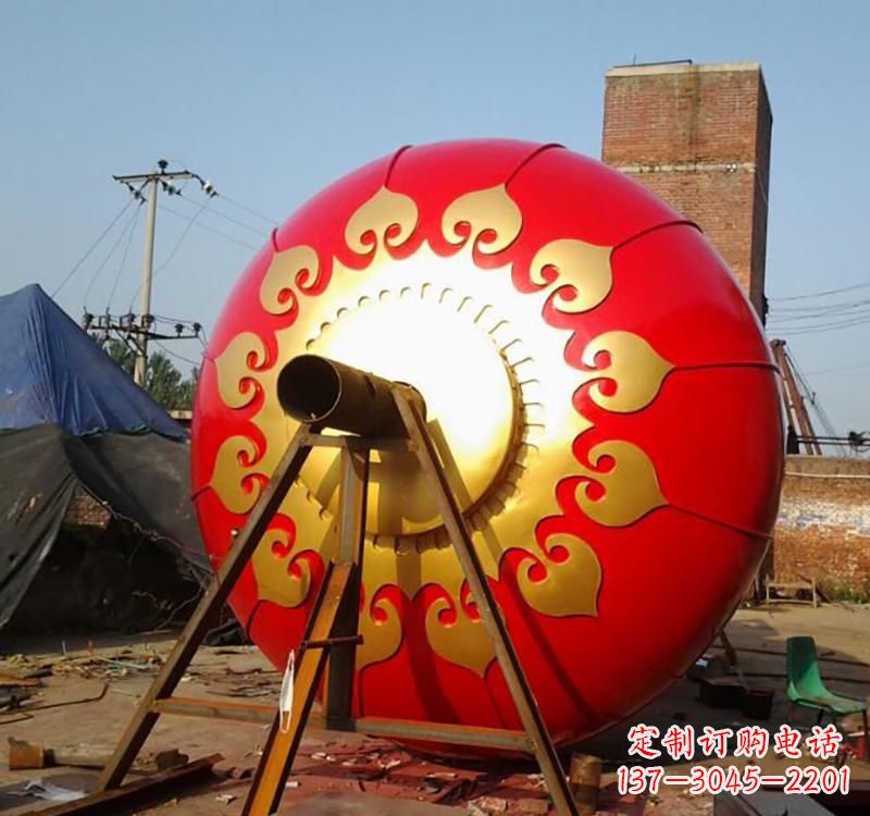 运城不锈钢城市红色灯笼雕塑