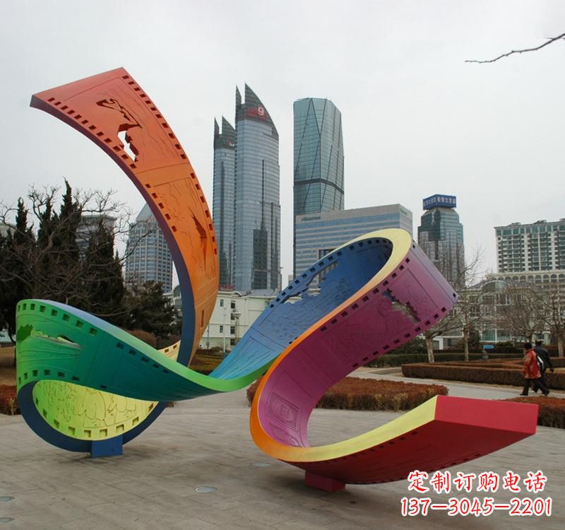 运城不锈钢城市景观胶卷雕塑