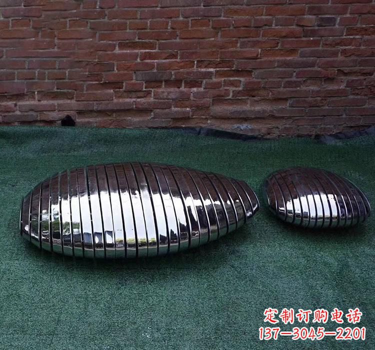 运城不锈钢城市镜面鹅卵石雕塑