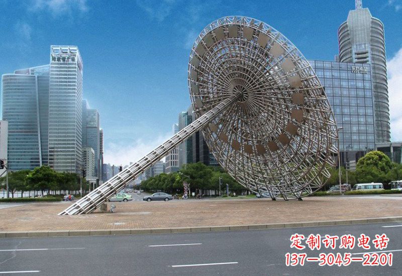 运城不锈钢城市日晷景观雕塑
