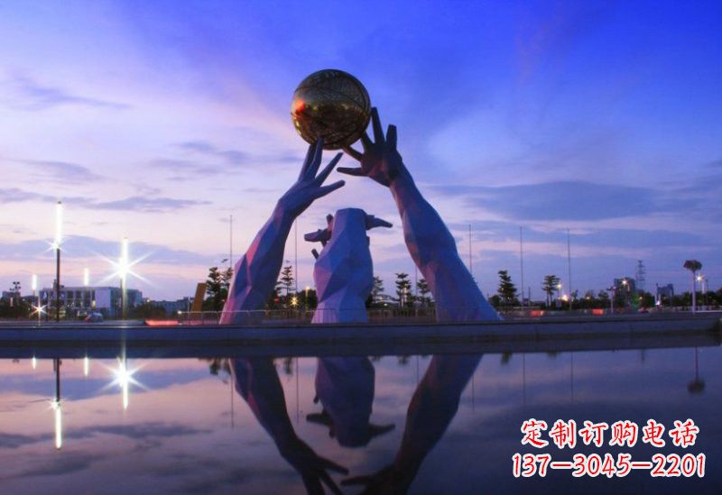 运城不锈钢城市手托地球雕塑
