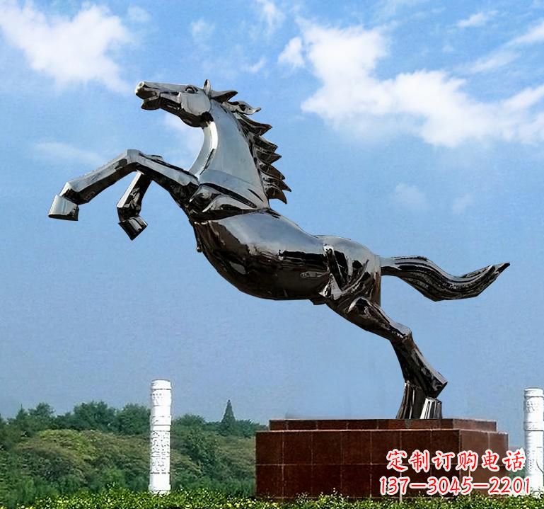 运城不锈钢城市艺术奔马雕塑