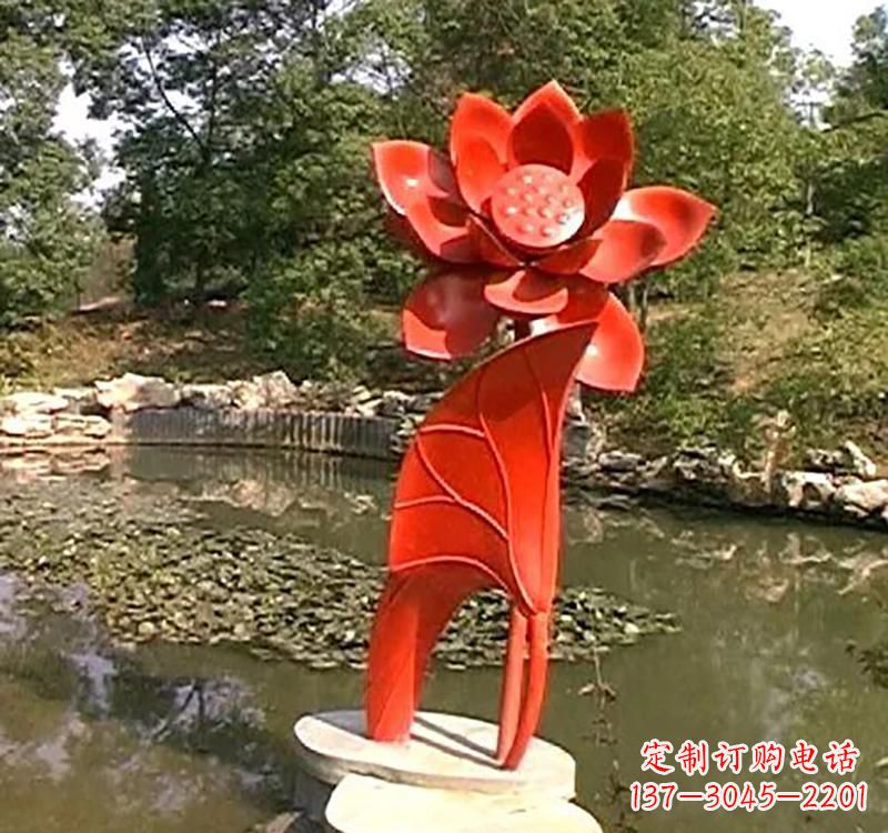运城不锈钢城市艺术荷花雕塑