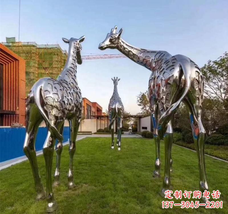 运城不锈钢城市园林动物雕塑