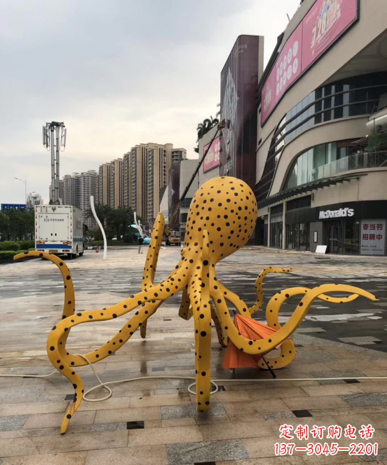 运城不锈钢城市章鱼造型雕塑