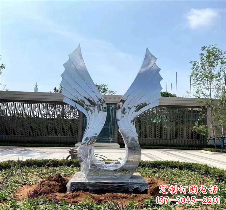 运城不锈钢翅膀雕塑2
