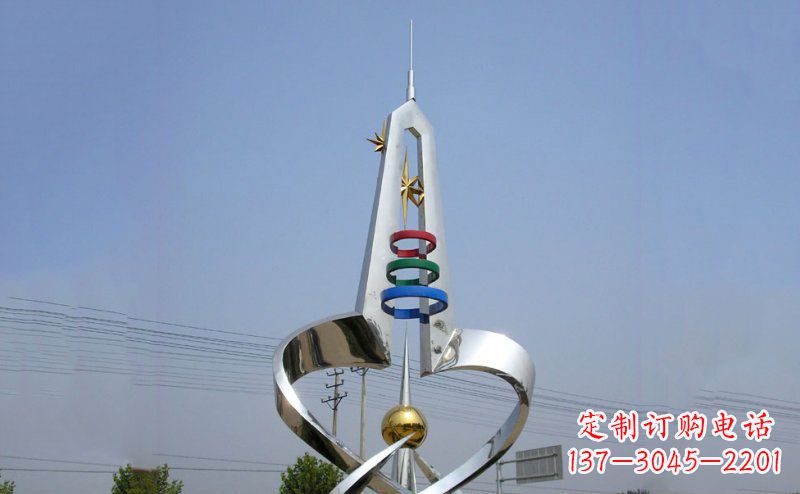 运城不锈钢抽象避雷针雕塑