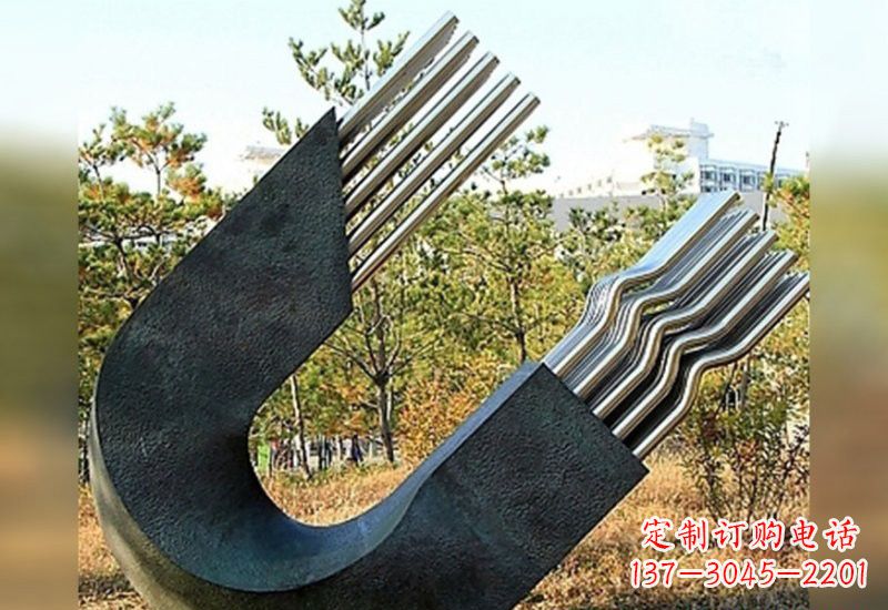 运城不锈钢抽象磁铁雕塑