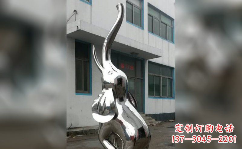 运城不锈钢抽象大象雕塑