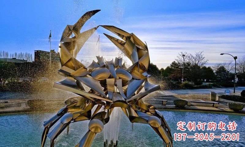 运城不锈钢抽象大型螃蟹雕塑