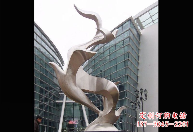 运城不锈钢抽象大雁雕塑