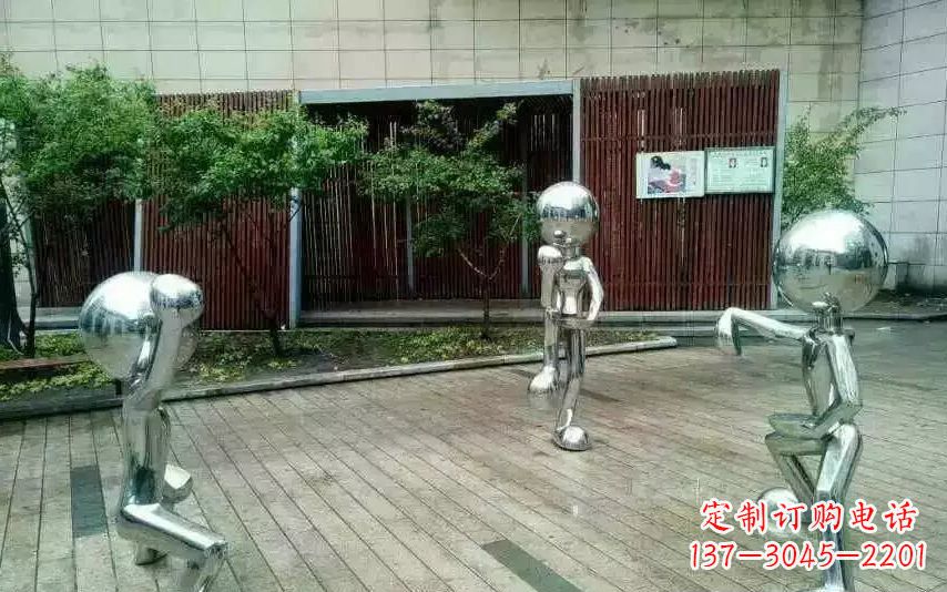 运城不锈钢抽象儿童景观雕塑